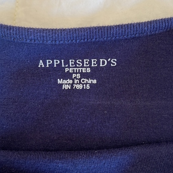 Appleseed’s Boutique Fitted Blue Tee Shirt - Picture 2 of 6